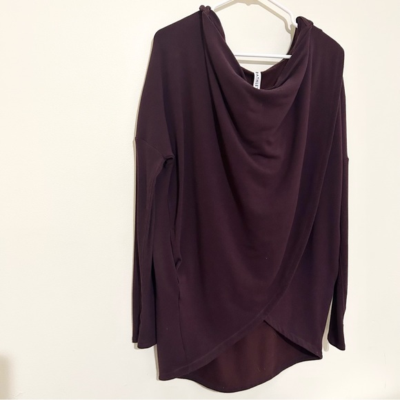 Athleta Purana Wrap Sweatshirt Women’s Small Purple - Picture 2 of 9